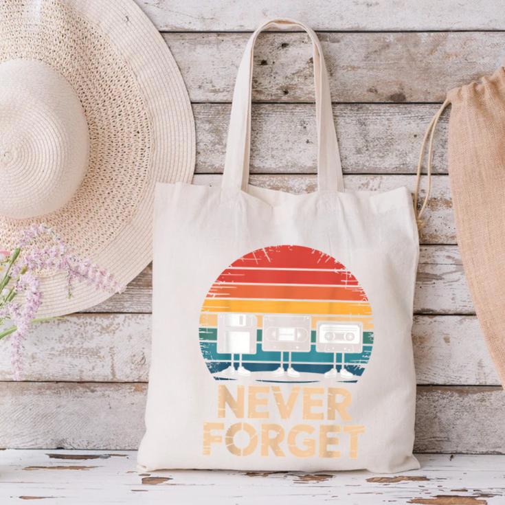 Floppy VHS Cassette Never Forget Retro 80s 90s Nostalgia Canvas Tote Bag Floppy VHS Cassette Never Forget Retro 80s 90s Nostalgia Canvas Tote Bag