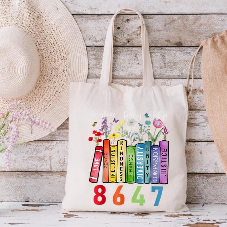 Floral Foxglove Daisy Tulip 8647 Books Lover Blooming Flower Canvas Tote Bag Floral Foxglove Daisy Tulip 8647 Books Lover Blooming Flower Canvas Tote Bag