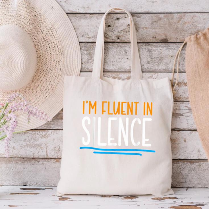 Im Fluent In Silence Introvert Canvas Tote Bag Im Fluent In Silence Introvert Canvas Tote Bag