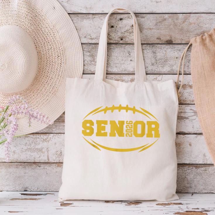 Football Proud Senior 2026 Graduation Year Canvas Tote Bag