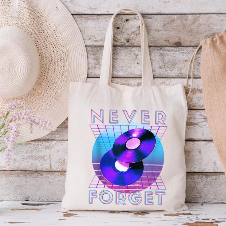 Never Forget Retro 80s 90s Nostalgia Canvas Tote Bag