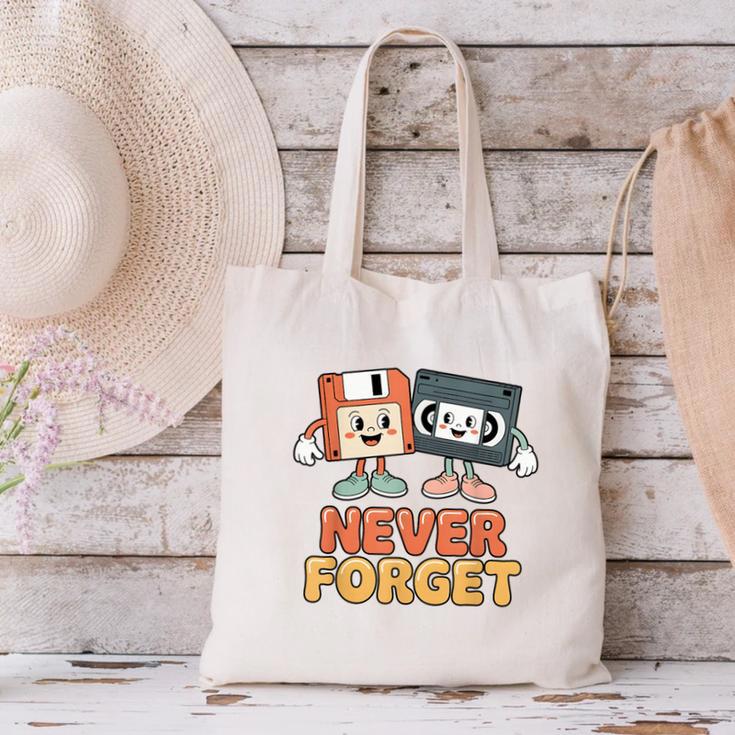 Never Forget Retro Old Technology Nostalgia Canvas Tote Bag
