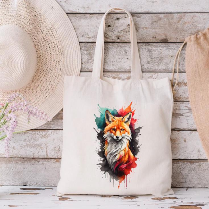 Fox For Fox Lovers Men Women Kids Introverts Canvas Tote Bag