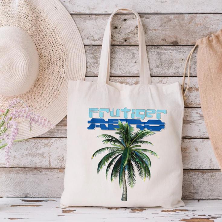 Frutiger Aero Palm Tree Y2k Aesthetic 2000s Trend Canvas Tote Bag