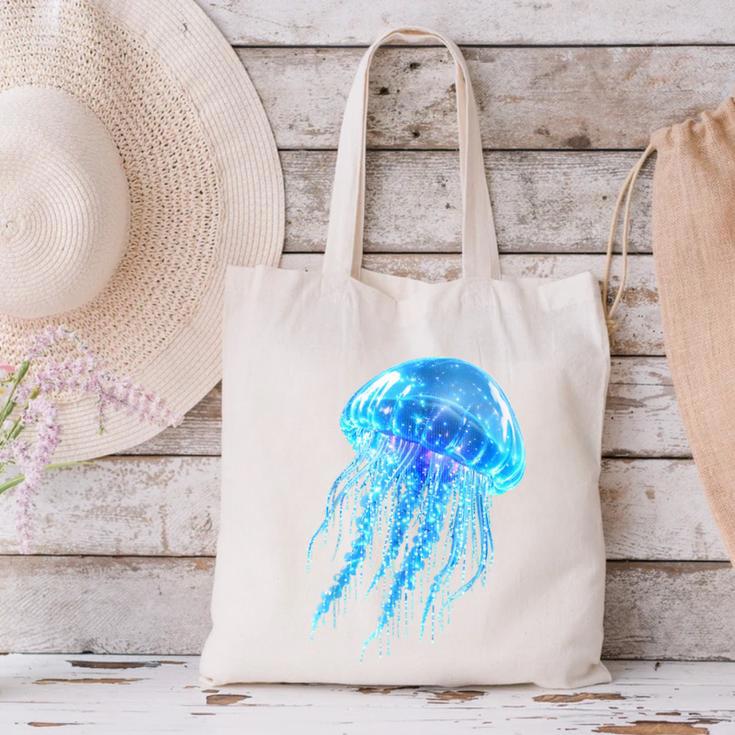 Frutiger Aero Y2K Jellyfish Canvas Tote Bag
