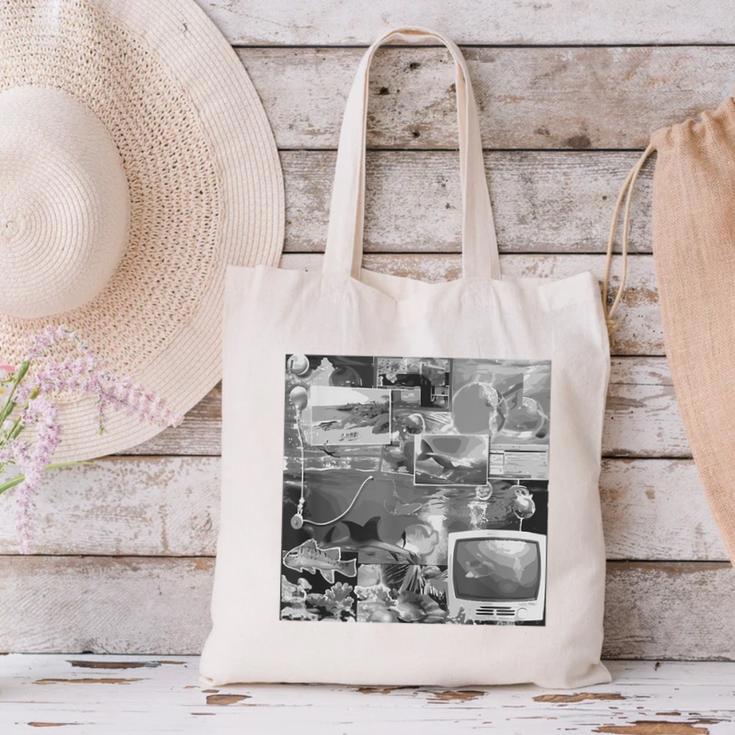 Frutiger Aero Y2K Old School Retro Vibes Canvas Tote Bag