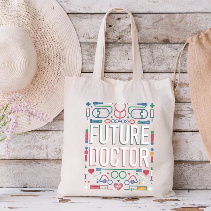 Future Doctor Graduation School Kids Toddler Women Men Canvas Tote Bag