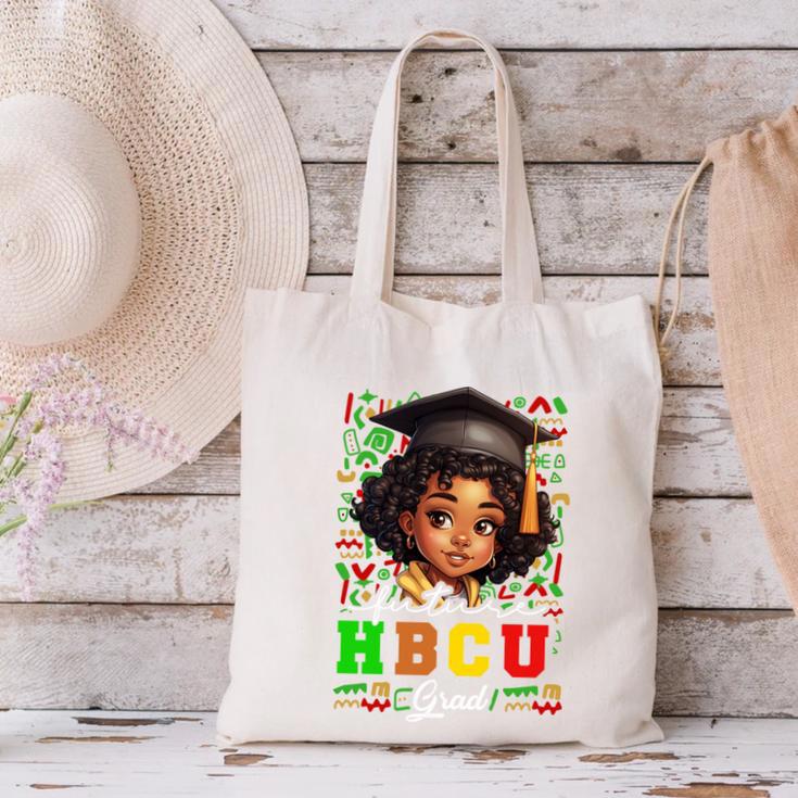 Future HBCU Grad Girl Kids Graduation HBCU College Canvas Tote Bag