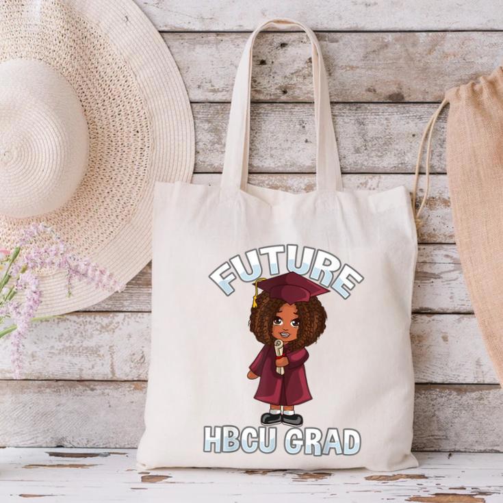 Future HBCU Grad Girl Wearing Graduation Gown Canvas Tote Bag
