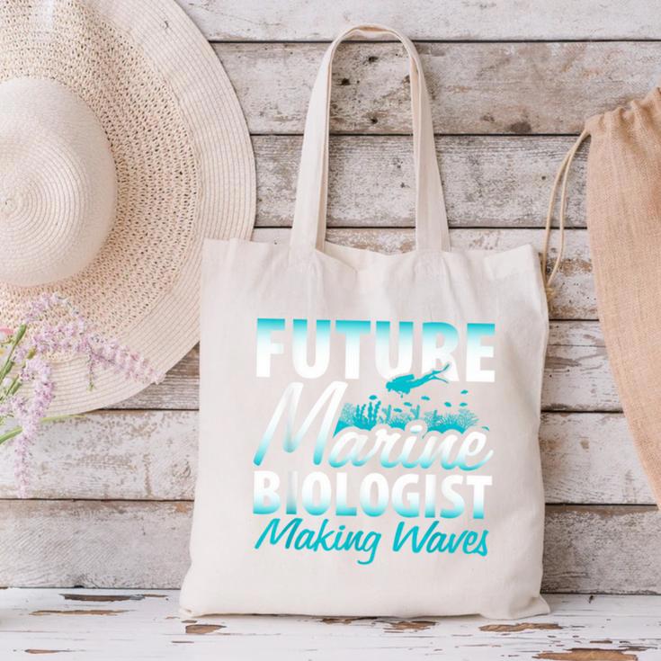 FUTURE MARINE BIOLOGIST MAKING WAVES Graduation T-Shirt Canvas Tote Bag