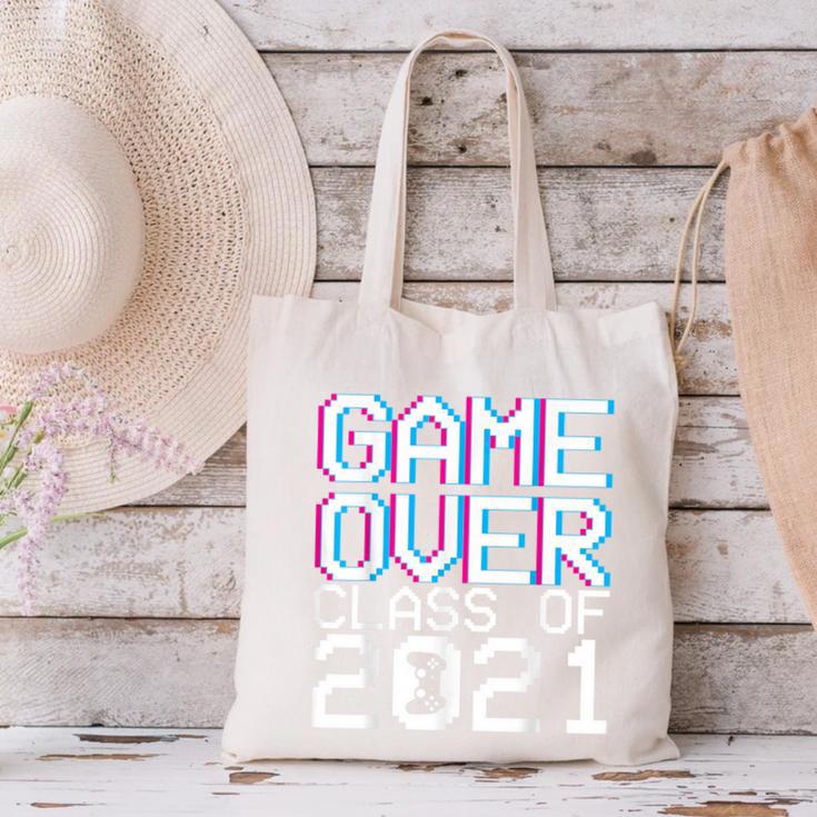 Game Over Class Of 2021 Video Games Graduation Gamer Canvas Tote Bag
