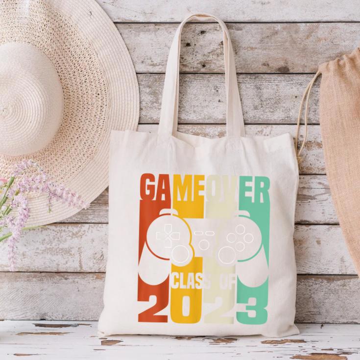 GAME OVER Class Of 2023 Video Games Vintage Graduation Gamer Canvas Tote Bag
