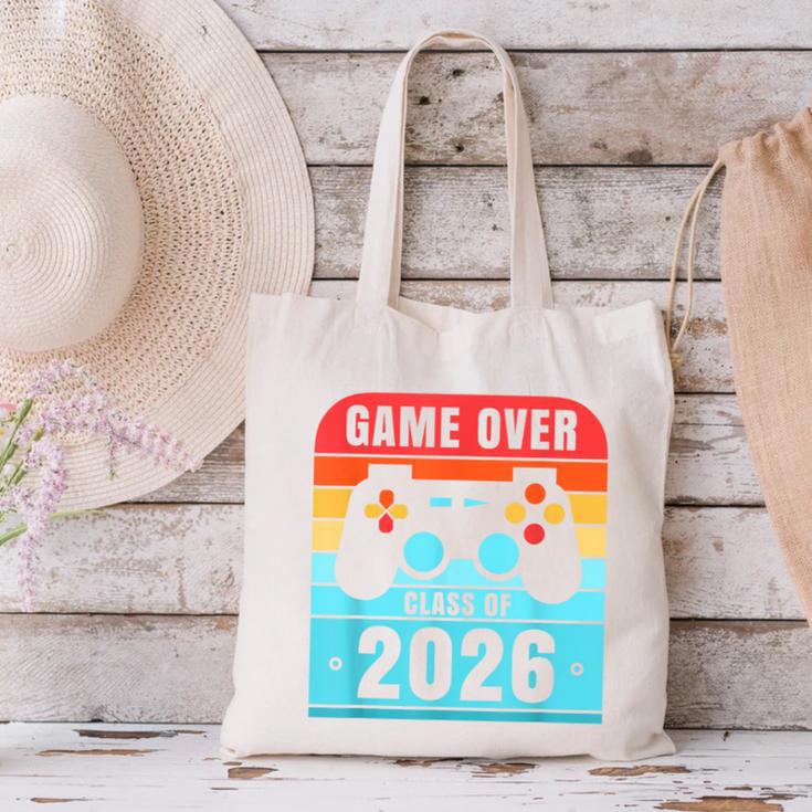 Game Over Class Of 2026 Shirt Students Graduation Canvas Tote Bag