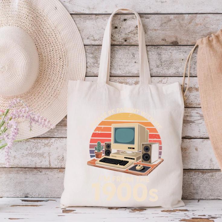 Geek Please Be Patient I'm From The 1900s Retro Computer PC Canvas Tote Bag Geek Please Be Patient I'm From The 1900s Retro Computer PC Canvas Tote Bag