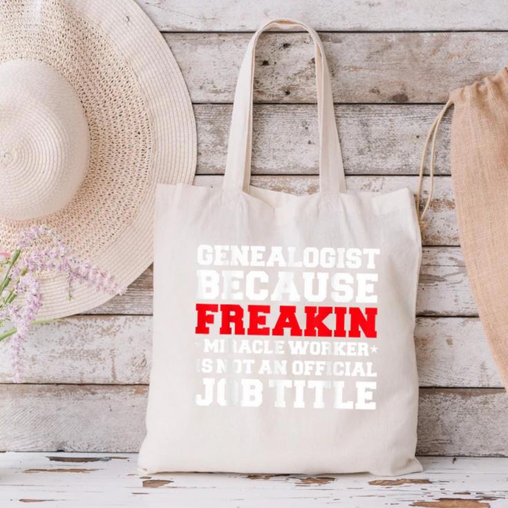 Genealogist Miracle Worker Genealogy Graduation Canvas Tote Bag