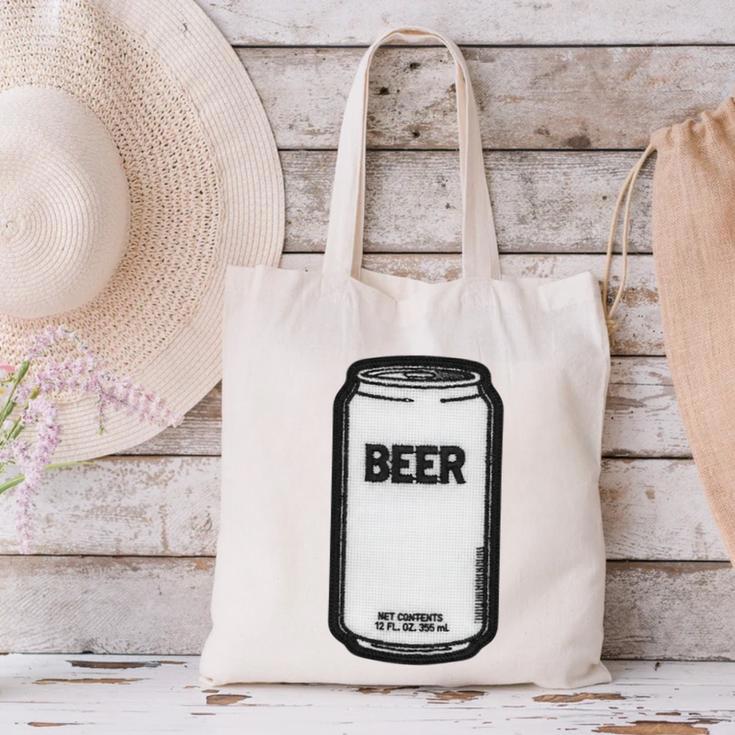Generic Beer 1980s 80s Nostalgia Premium Tri-Blend Canvas Tote Bag