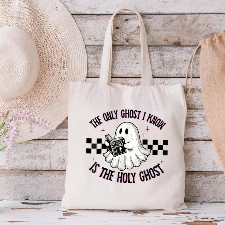 The Only Ghost I Know Is The Holy Ghost Ghost Read Book Canvas Tote Bag