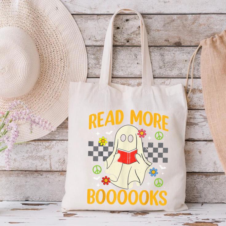 Ghost Reading Books Teacher Student Halloween Read More Book Canvas Tote Bag