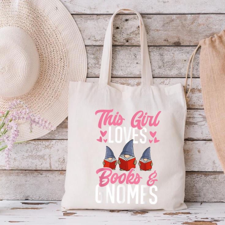 This Girl Loves Books And Gnomes Gardener Dwarf Garden Gnome Canvas Tote Bag This Girl Loves Books And Gnomes Gardener Dwarf Garden Gnome Canvas Tote Bag