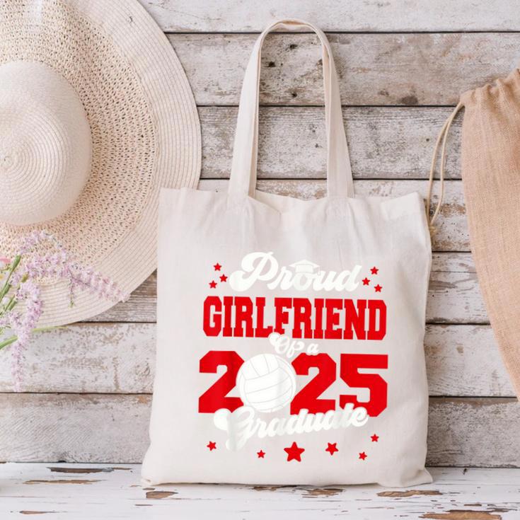Girlfriend Of a 2025 Graduate Prom Graduation 25 VolleyBall Canvas Tote Bag