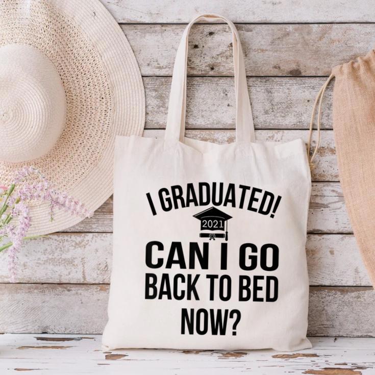 Can I Go Back To Bed Graduation 2021 Canvas Tote Bag