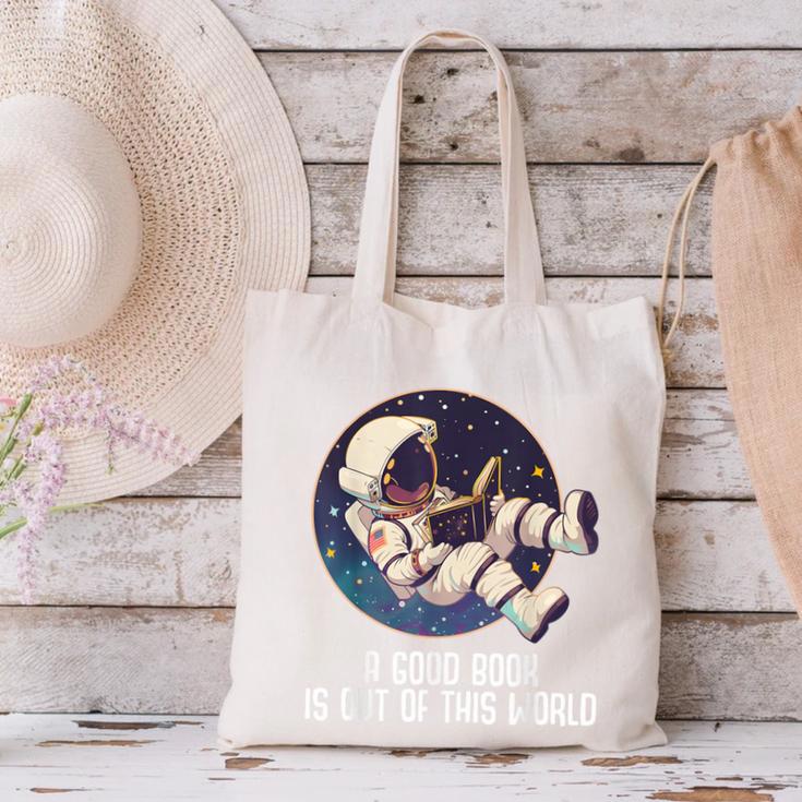 Good Book Is Out Of This World Astronaut Space Canvas Tote Bag