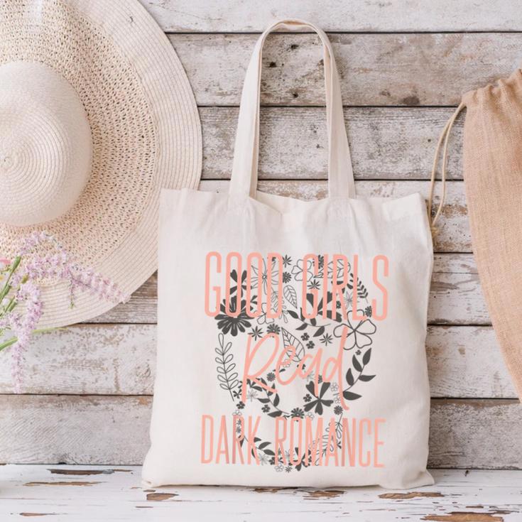 Good Girls Read Dark Romance Shirts For Women Book Lovers Canvas Tote Bag
