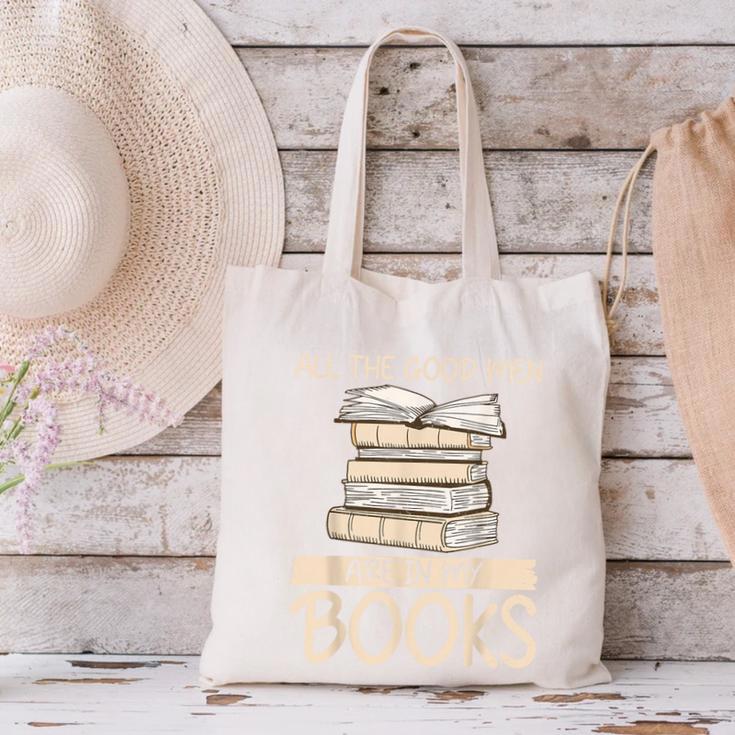 All The Good Men Are In My Books Romance Novel Canvas Tote Bag