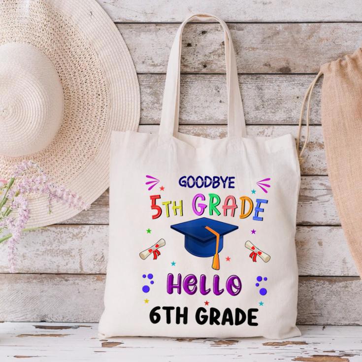 Goodbye 5th Grade Graduation 2025 6th Grade Graduate Kids Canvas Tote Bag
