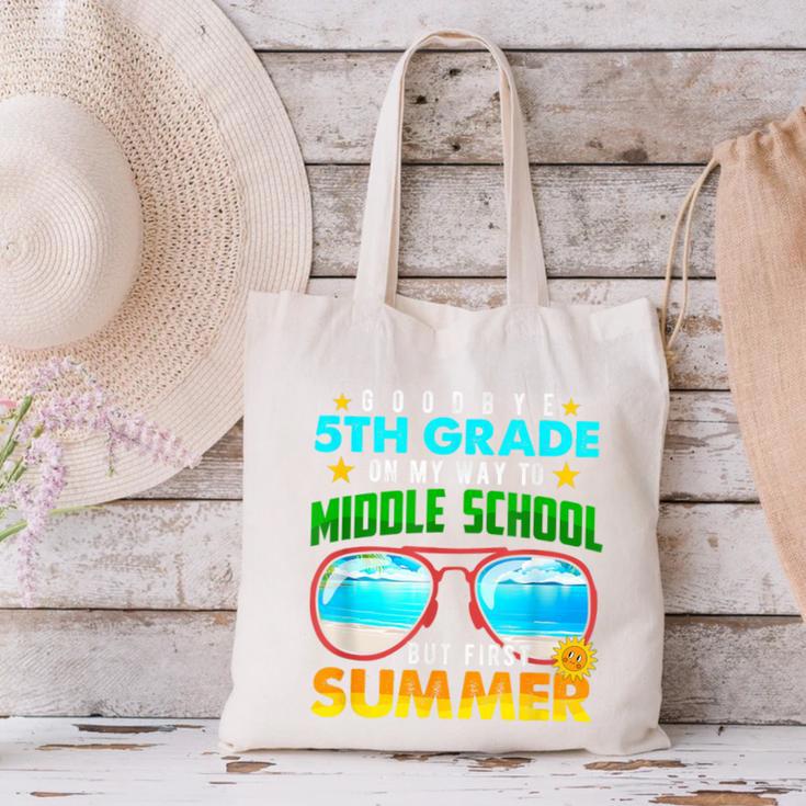 Goodbye 5th Grade Graduation To 6th Grade Hello Summer Kids Canvas Tote Bag