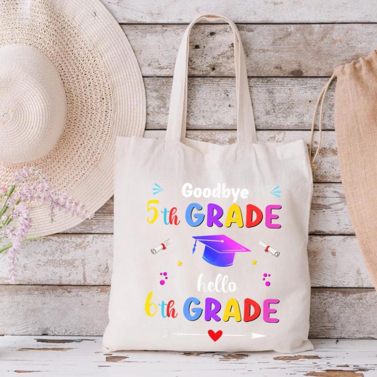 Goodbye 5th Grade Graduation Class Of 2023 Hello 6th Grade Canvas Tote Bag