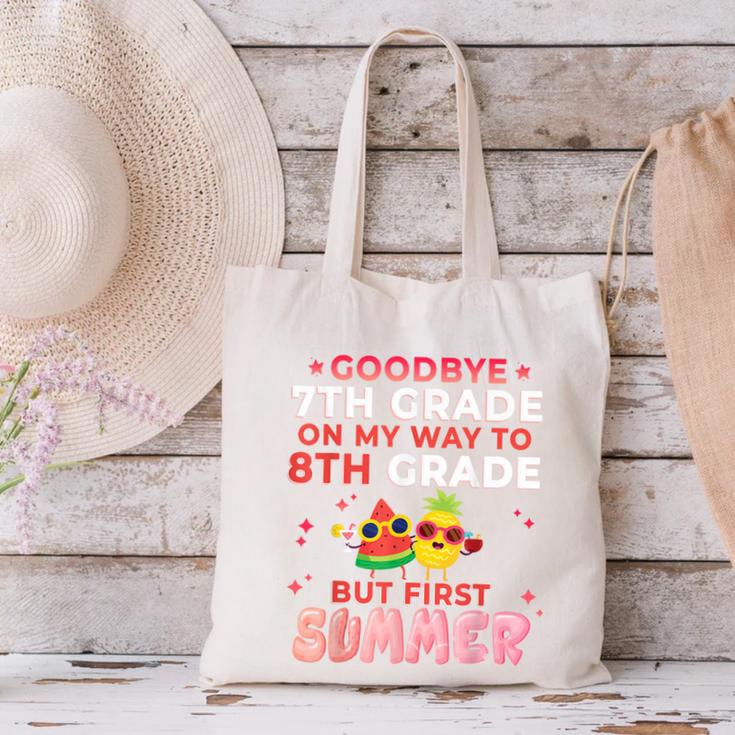 Goodbye 7th Grade Graduation To 8th Grade Hello Summer Canvas Tote Bag