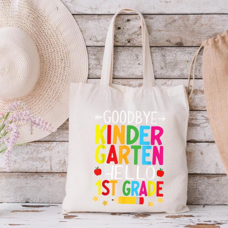 Goodbye Kinder Garten Hello 1st Grade Graduation 2024 Canvas Tote Bag