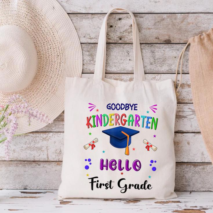 Goodbye Kindergarten Graduation Class 2025 1st Grade Kids Canvas Tote Bag