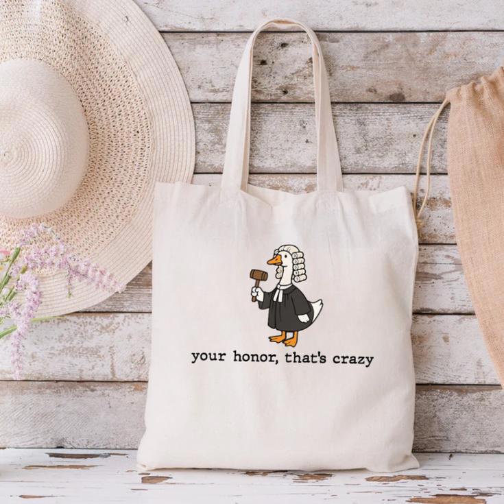 Goose Silly Lawyer Law Student School Graduation Canvas Tote Bag