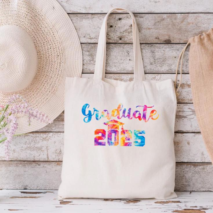 Graduate 2025 Tie Dye Graduation 2025 Class Of 2025 Senior Canvas Tote Bag