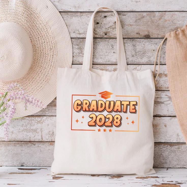 Graduate 2028 Class Of 2028 Senior Graduation Canvas Tote Bag