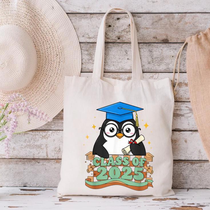Graduate Penguin Class Of 2025 Kids Graduation Canvas Tote Bag