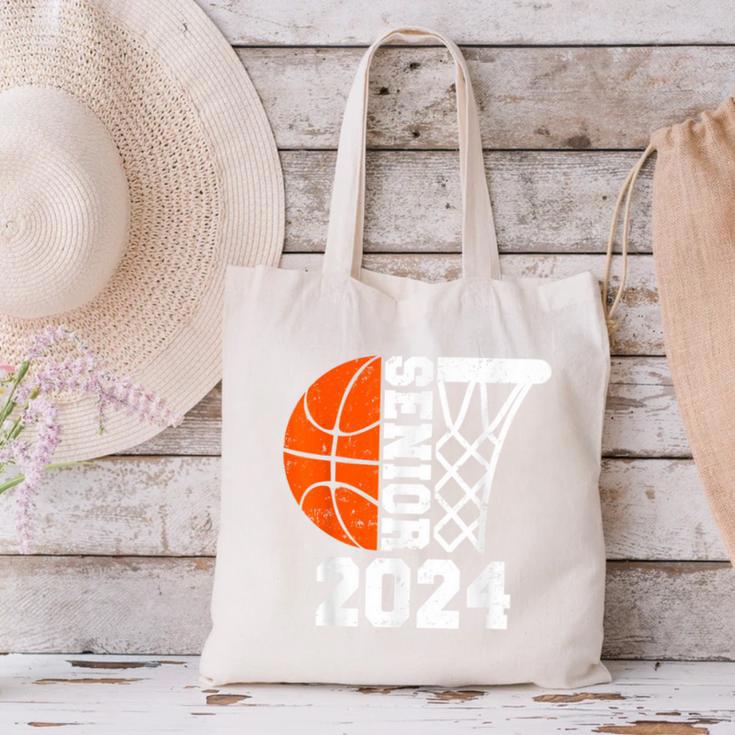 Graduate Senior Class Of 2024 Basketball Player Graduation Canvas Tote Bag