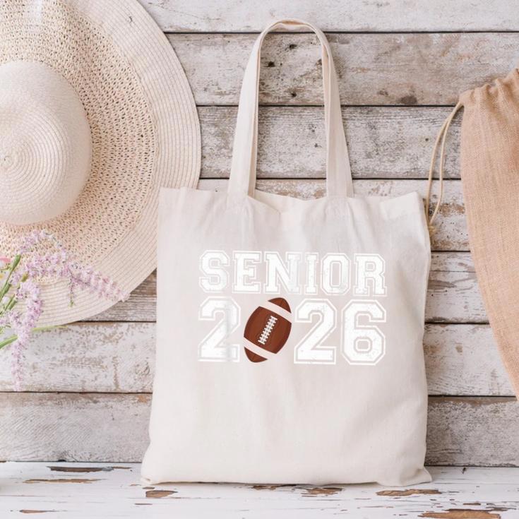 Graduate Senior Class Of 2026 Graduation American Football Canvas Tote Bag