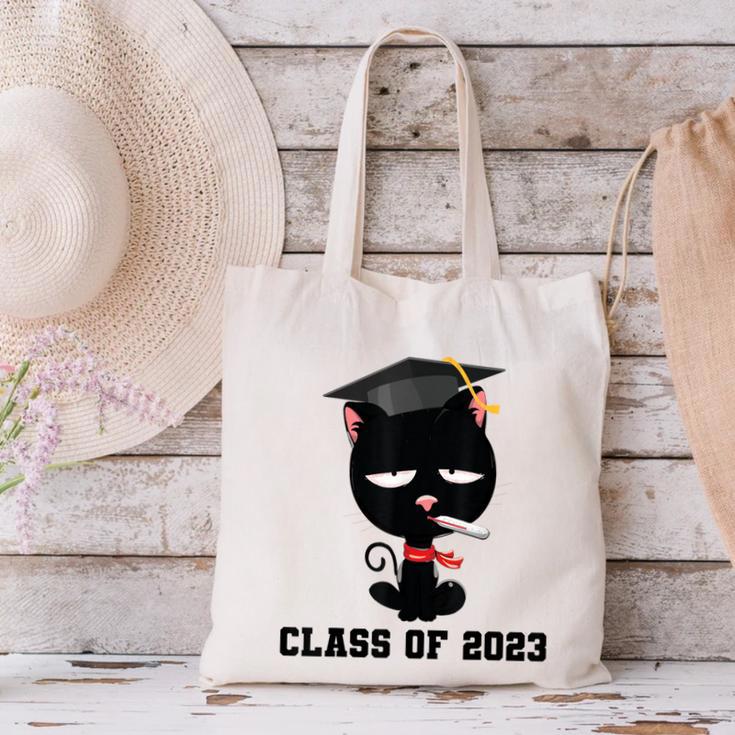 I Graduated Class Of2023 Cat Graduation Canvas Tote Bag