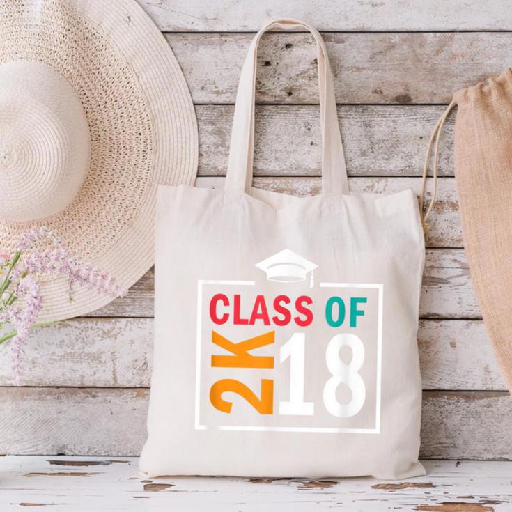 Graduation 2018 Class Of 2018 2K18 Tshirt Canvas Tote Bag