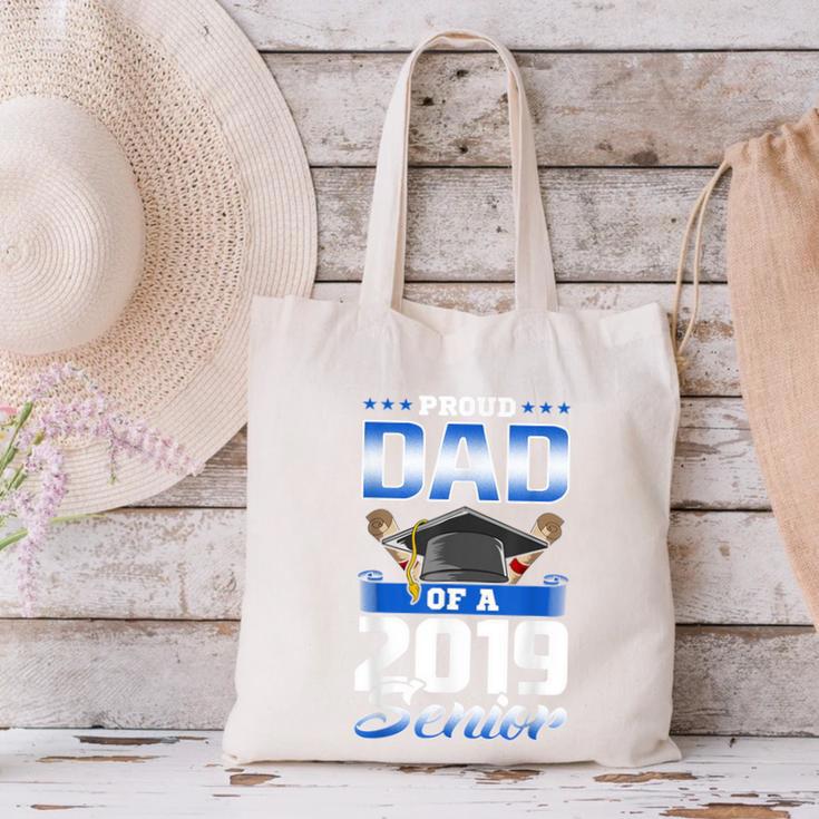 Graduation 2019 TShirt Proud Dad Of Senior Canvas Tote Bag