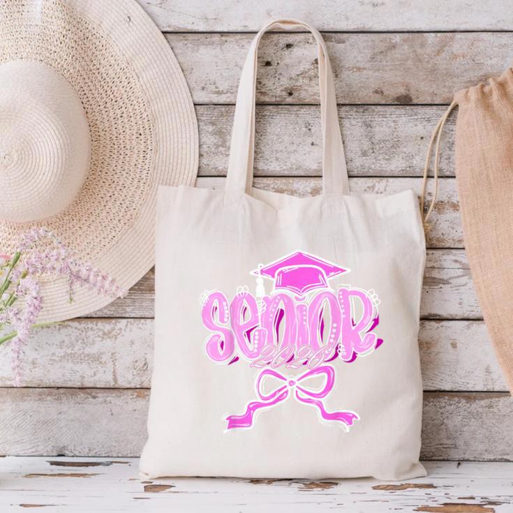 Graduation 2026 Senior 2026 Class Of 2026 Coquette Pink Girl Canvas Tote Bag