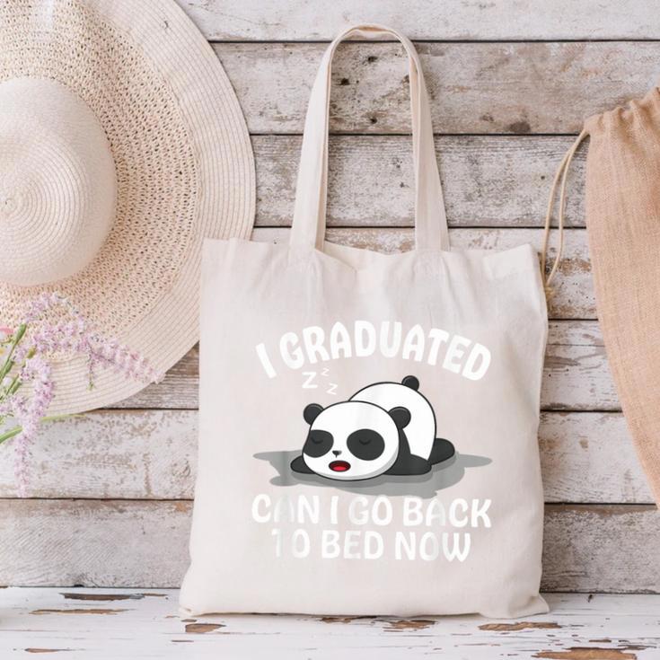 Graduation Animal Zoo Panda Bear I Graduated Panda Student Canvas Tote Bag