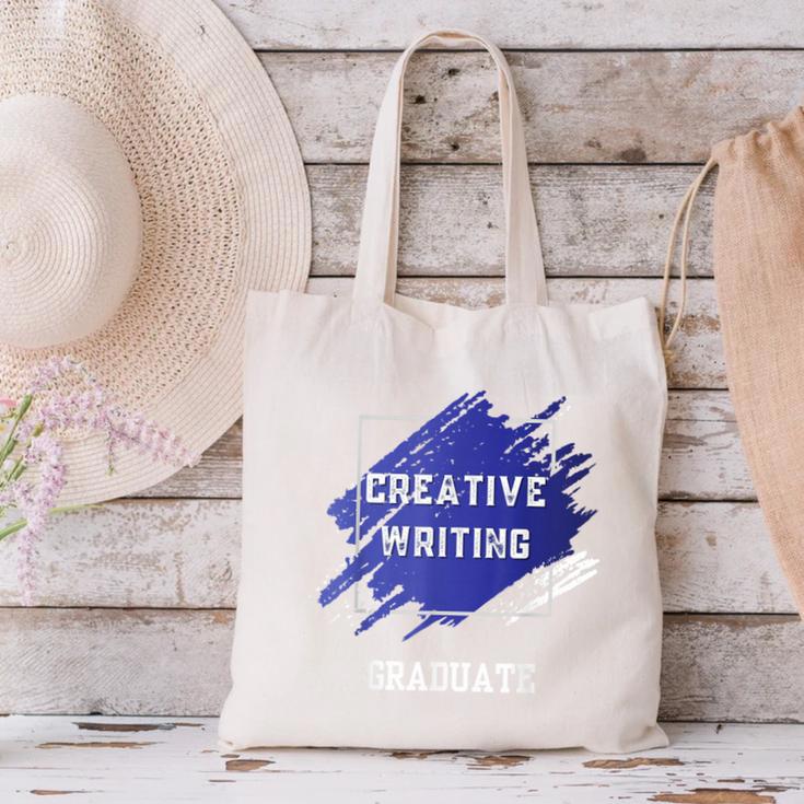 Graduation Graduated Creative Writing Degree University Canvas Tote Bag