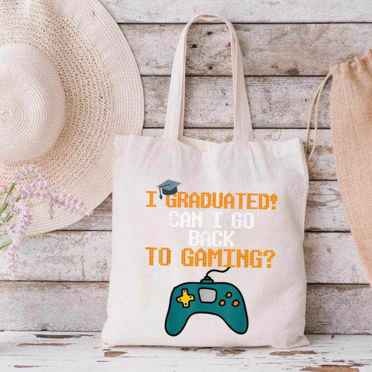 Graduation I Graduated Can I Go Back To Gaming Canvas Tote Bag