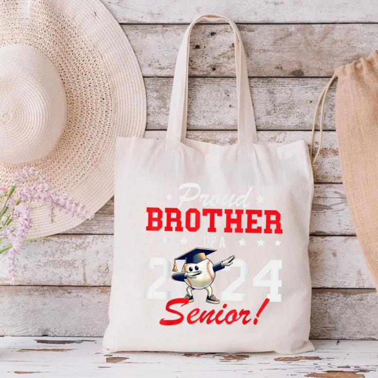 Graduation Proud Brother Of A 2024 Senior Baseball Player Canvas Tote Bag