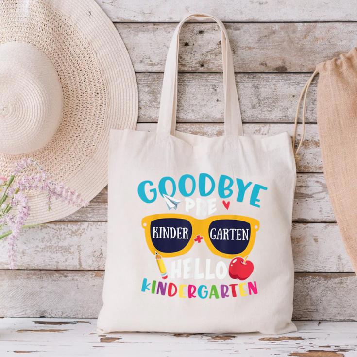 Graduation Shirt Goodbye PreK Hello Kindergarten School Canvas Tote Bag