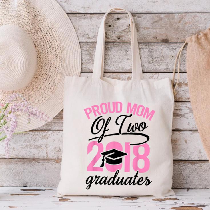 Graduation Shirt For Mom With Twins Proud Mom Of Two Canvas Tote Bag